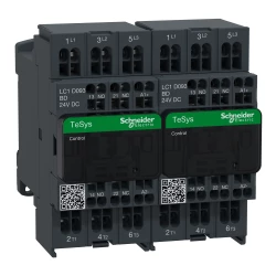 Stycznik nawrotny TeSys LC2-D, 3 bieg., AC-3 440V 9A, cewka 24 V DC LC2D093BD