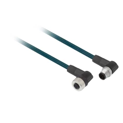 Kabel łączący męski M12, 4-pin. prosty, żeń. M-12, 4-pin. kątowy, dł. 1m XZCR1512041C1