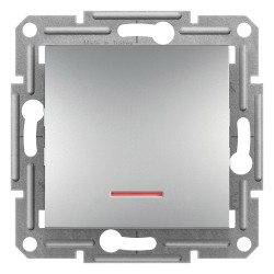 ASFORA Przycisk z podświetleniem bez ramki aluminium EPH1600161
