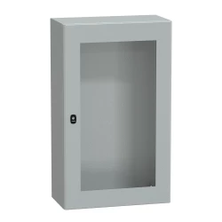 Spacial S3D przezr. drzwi bez pł.mont.wys.1000xW600xD300 IP55 IK10 RAL7035, NSYS3D10630T
