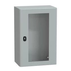 Spacial S3D przezr. drzwi bez pł. mont.wys.600xW400xD250,IP66 IK08 RAL7035, NSYS3D6425T