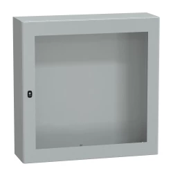 Spacial S3D przezr.drzwi bez pł.mont.wys.1000xW1000xD300 IP66 IK08 RAL7035, NSYS3D101030T