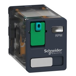 Przekaźnik mocy wtykowy, Zelio RPM, 2 styki przełączne, 24 V DC RPM21BD