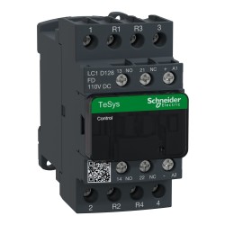 Stycznik 4 bieguny I=25A AC-1, styki 2 NO+2 NC, napięcie cewki 110 V DC LC1D128FD