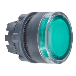 Napęd podświetlany przycisku żar. neon LED kryty zielony ZB5AW33
