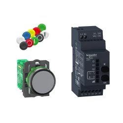 Zestaw przycisk sterowniczy bezprzewodowy XB5R 22mm NAD + ODB 24-240V AC/DC odbiornik XB5RFA02