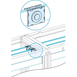 Prisma Plus, system P, Łącznik do szyn poziomych 50-60mm LVS04640