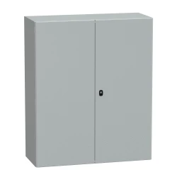 Spacial S3D 2 drzwi gładkie b/pł.mont.wys.1200xW1000xD400 IP55 IK10 RAL7035, NSYS3D121040D