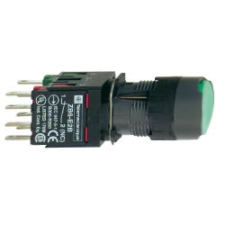 Przycisk kompletny zielony kryty podśw. O16 z blokadą 1NO+1NC 12...24V XB6AF3B5B