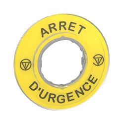 Etykieta wyłącznika bezpieczeństwa /ARRET D URGENCE/ ZBY9120