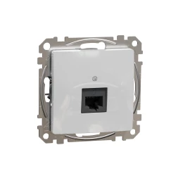 Sedna Design, Gniazdo komputerowe RJ45 kat.5e UTP, srebrne aluminium