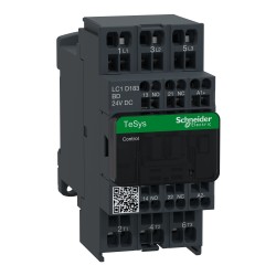 Stycznik mocy I= 18A AC-3, styki pom. 1NC+1NO, nap. cewki 24 V DC LC1D183BD