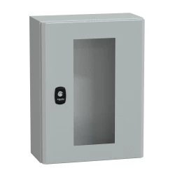Spacial S3D przezr. drzwi bez pł.mont.wys.400xW300xD150 IP66 IK08 RAL7035, NSYS3D4315T