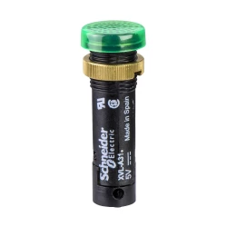Wskażnik świetlny O12, IP40/IP65, ziel., kryty LED w zestawie, 5V XVLA313
