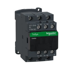Stycznik mocy I= 18A AC-3, styki pom. 1NC+1NO, nap. cewki 110 V DC LC1D18FL